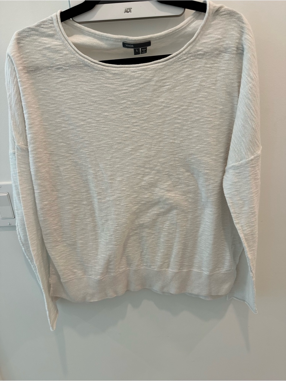 Vince Ivory Crewneck Lightweight Pullover